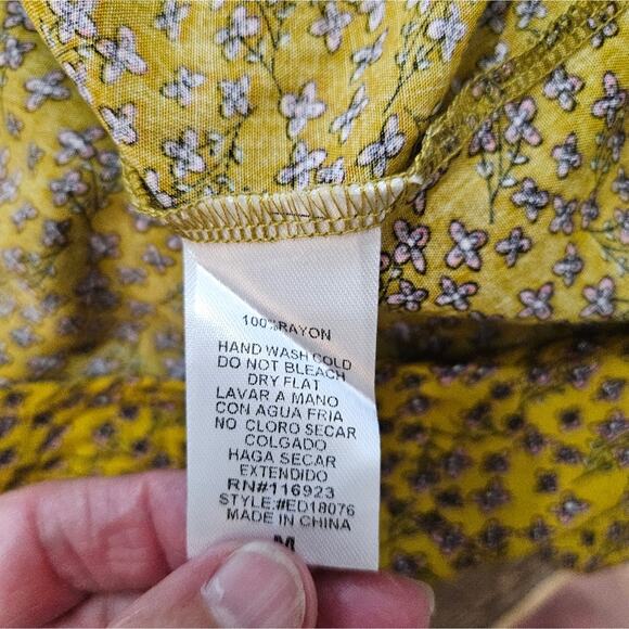 Easel Ruffled Tiered Long Sleeve Sundress Mini Babydoll Dress Boho Ditsy Floral - Picture 11 of 16